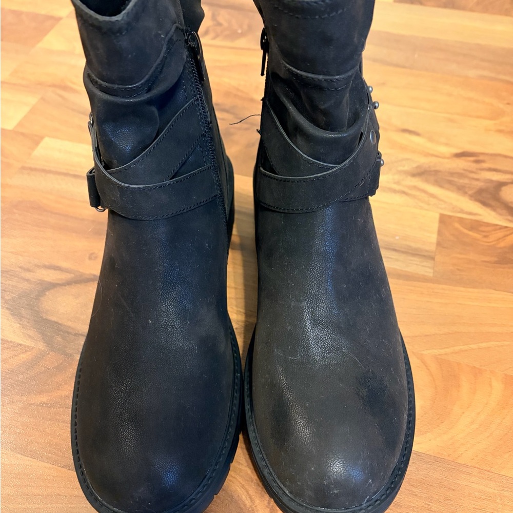 Maurices Black Combat & Moto Boots
